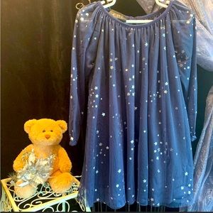 Biscotti tulle blue stars dress